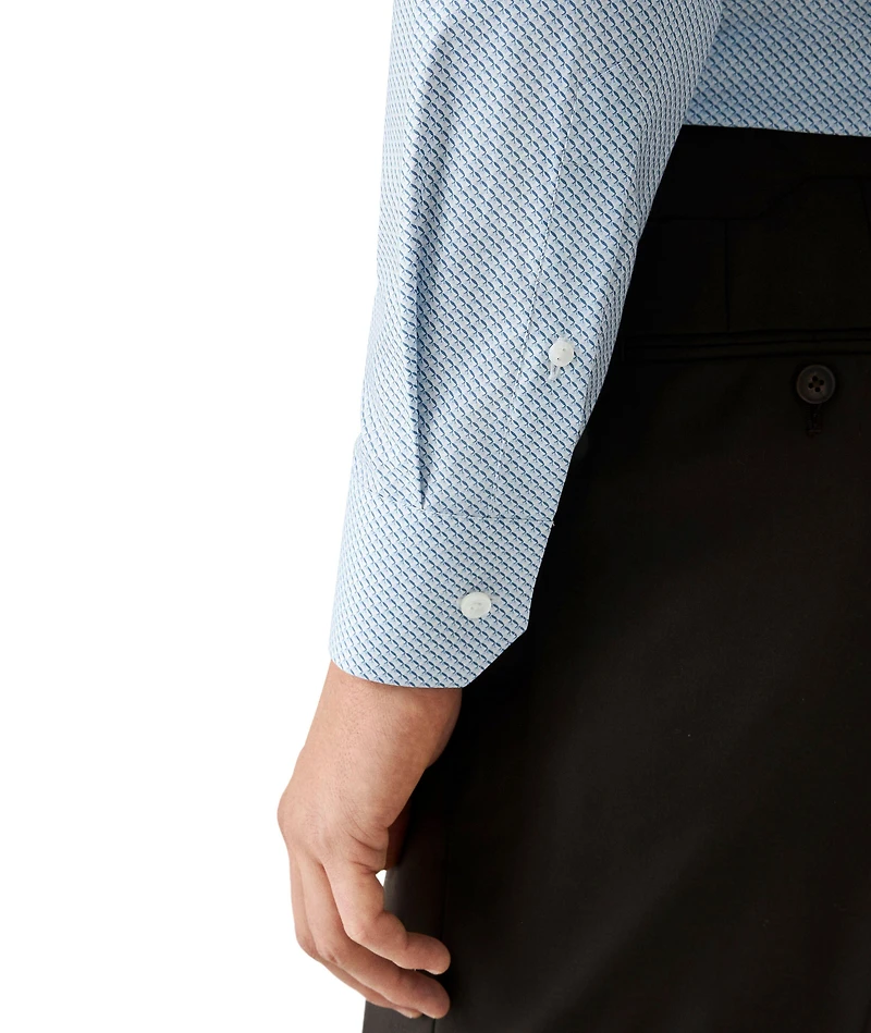 Contemporary-Fit Micro Dress Shirt