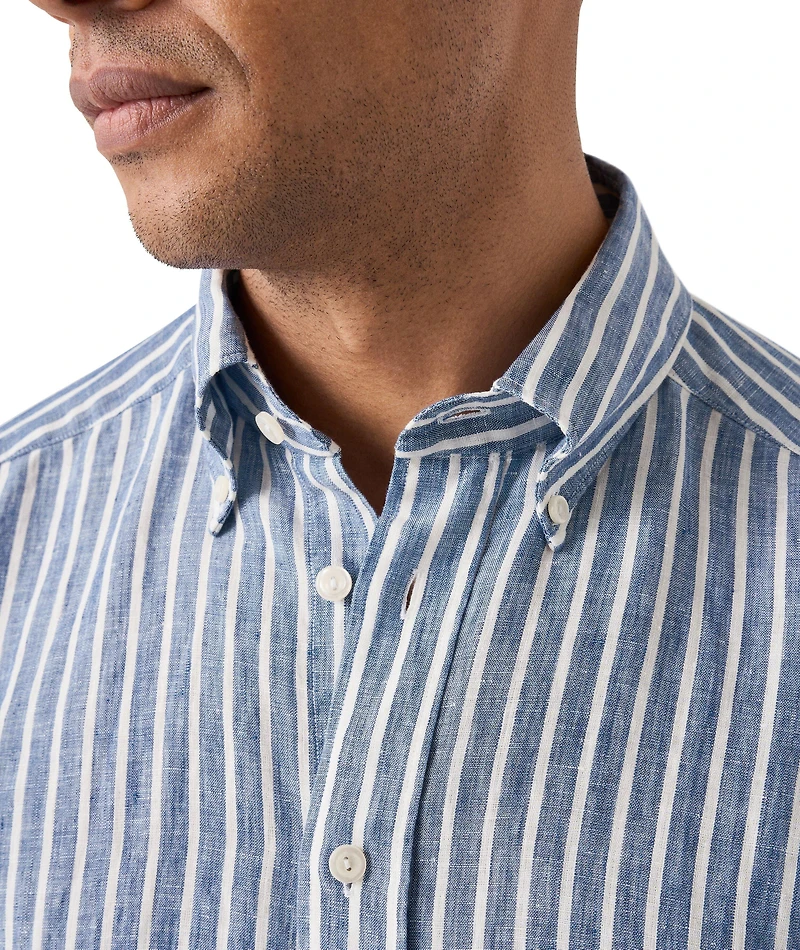 Slim-Fit Striped Linen Shirt