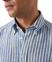 Slim-Fit Striped Linen Shirt