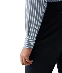 Slim-Fit Striped Linen Shirt