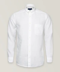 Slim-Fit Solid Linen Shirt