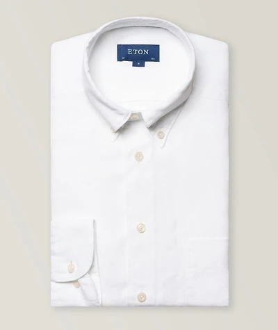 Slim-Fit Solid Linen Shirt