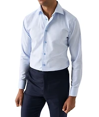 Slim-Fit Check Twill Dress Shirt