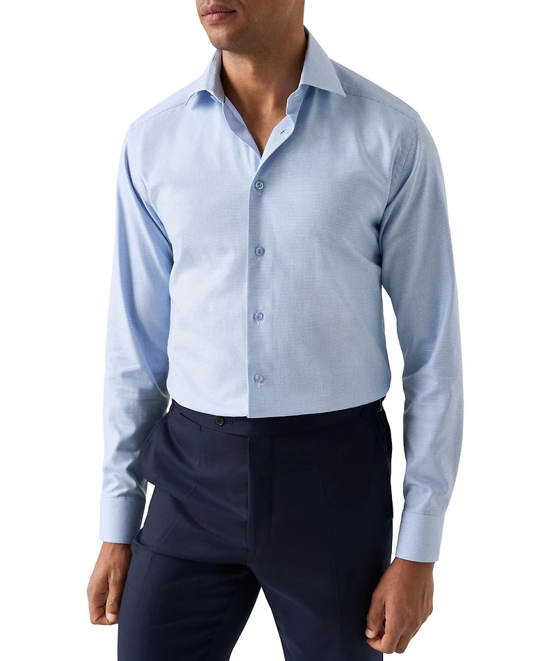Contemporary-Fit Semi-Solid Dress Shirt