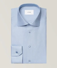 Contemporary-Fit Semi-Solid Dress Shirt