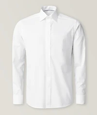 Contemporary-Fit Textured Tuxedo Shirt