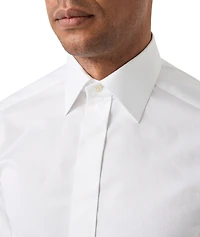 Contemporary-Fit Textured Tuxedo Shirt