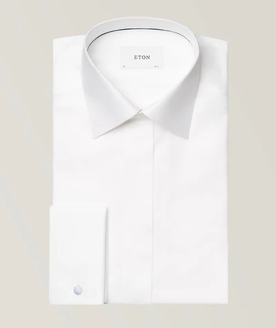 Contemporary-Fit Textured Tuxedo Shirt