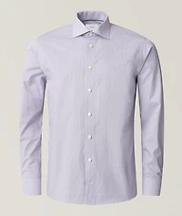 Slim-Fit Micro Dress Shirt