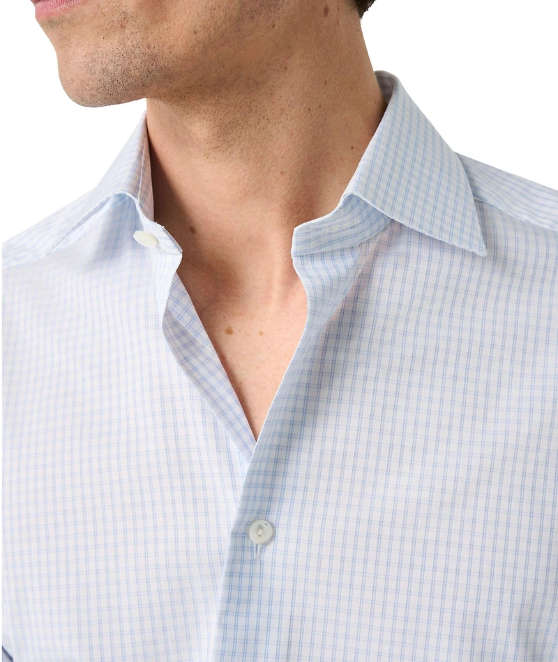 Slim-Fit Elevated Piqué Check Shirt