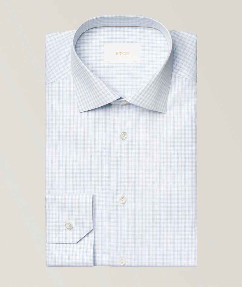 Slim-Fit Elevated Piqué Check Shirt