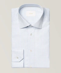 Slim-Fit Elevated Piqué Check Shirt
