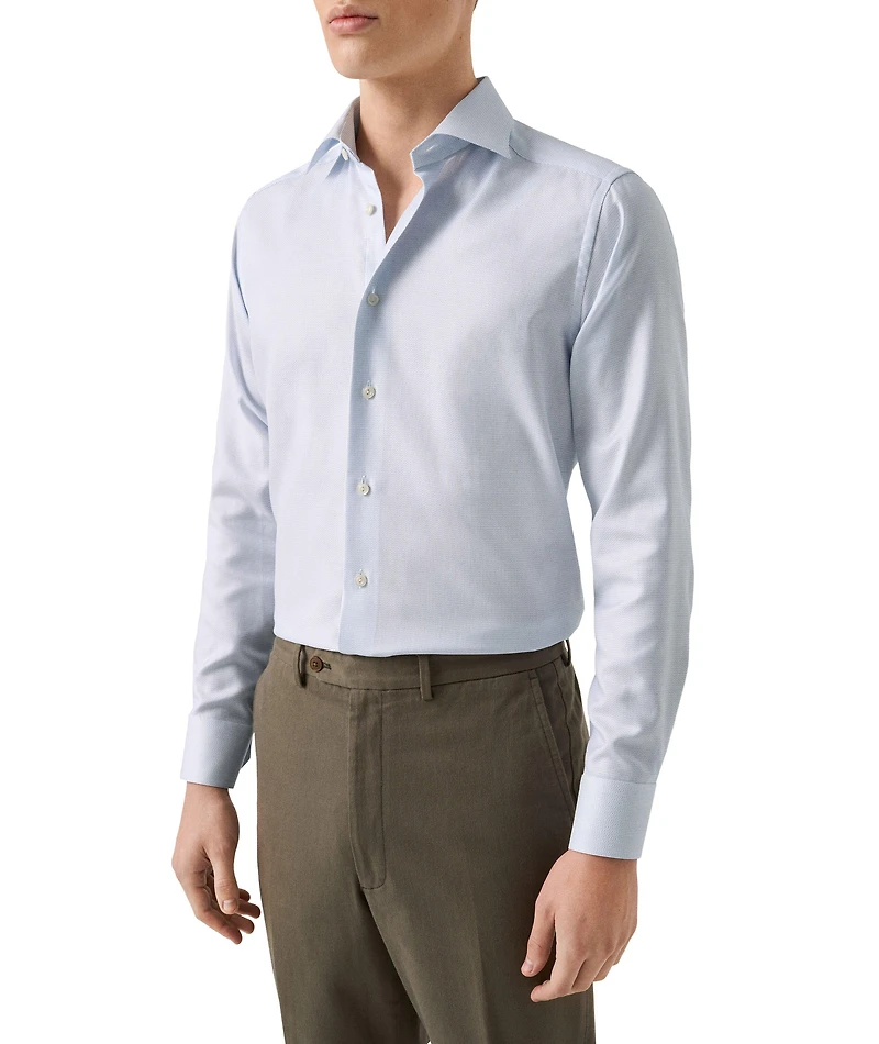 Contemporary-Fit Herringbone Dress Shirt