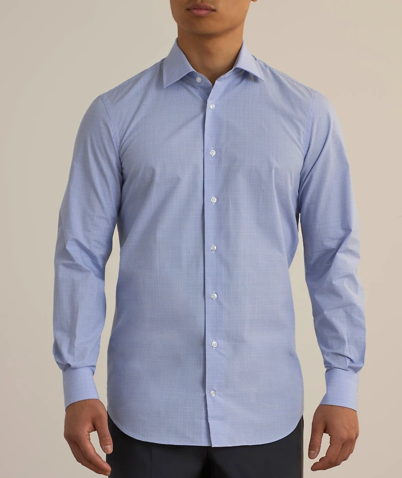 Plaid Cotton Dress Shirt