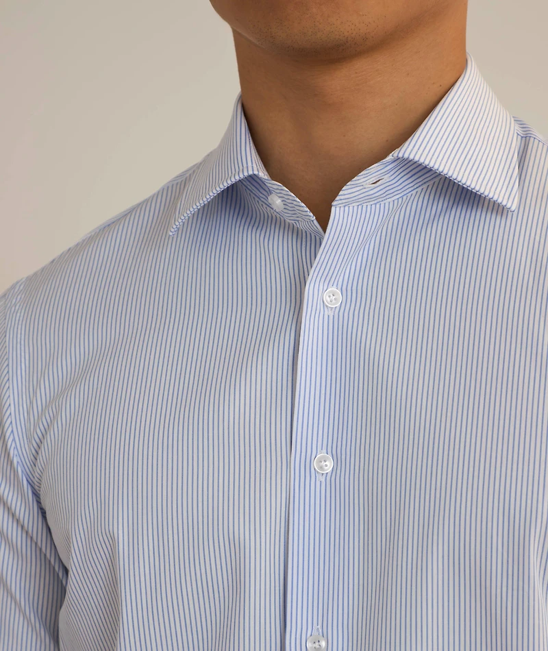 Stripe Cotton Poplin Dress Shirt