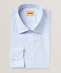 Stripe Cotton Poplin Dress Shirt