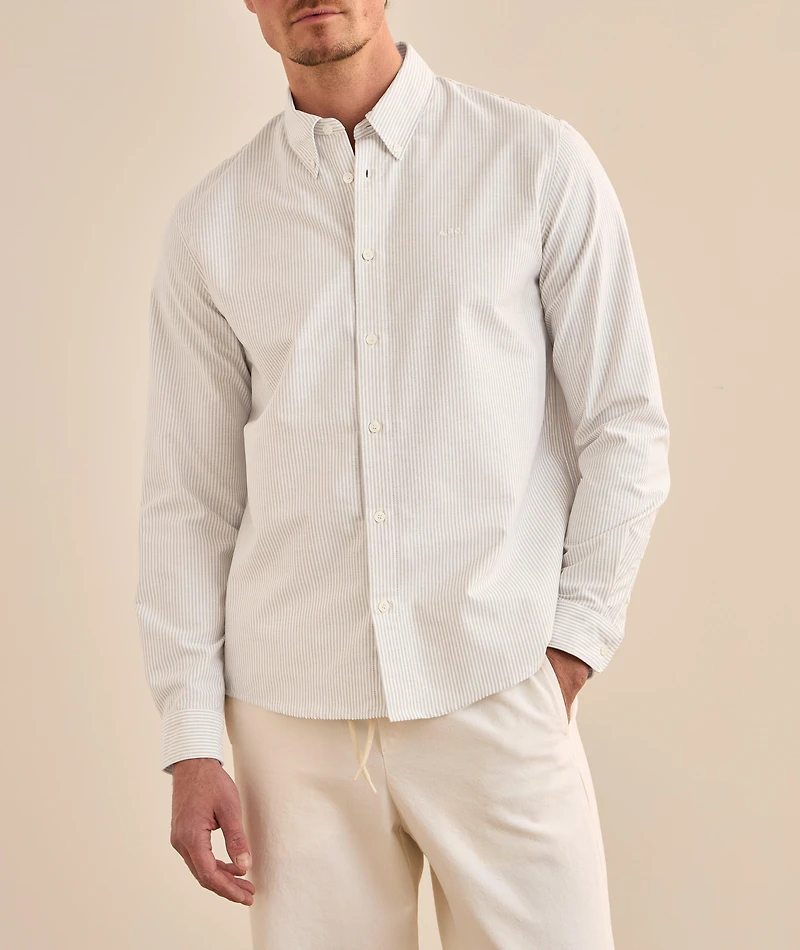 Striped Organic Cotton Oxford Shirt