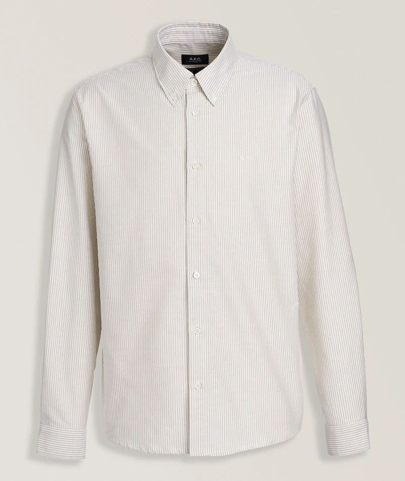 Striped Organic Cotton Oxford Shirt