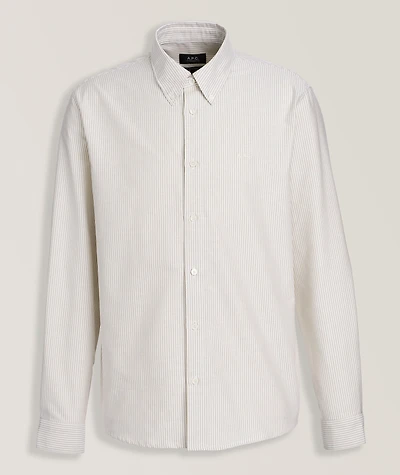 Striped Organic Cotton Oxford Shirt