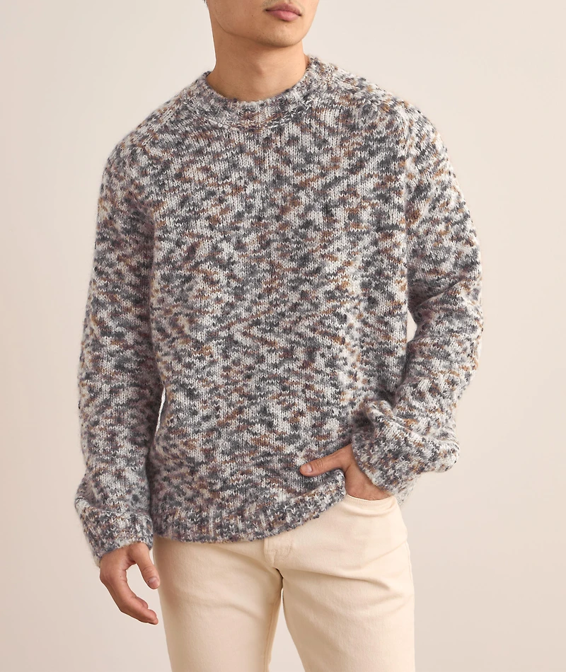 Multi-Colour Mohair-Blend Crewneck Sweater
