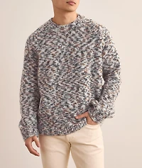 Multi-Colour Mohair-Blend Crewneck Sweater