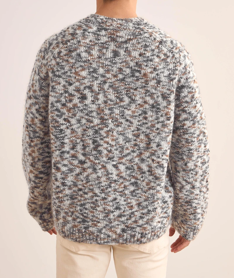 Multi-Colour Mohair-Blend Crewneck Sweater