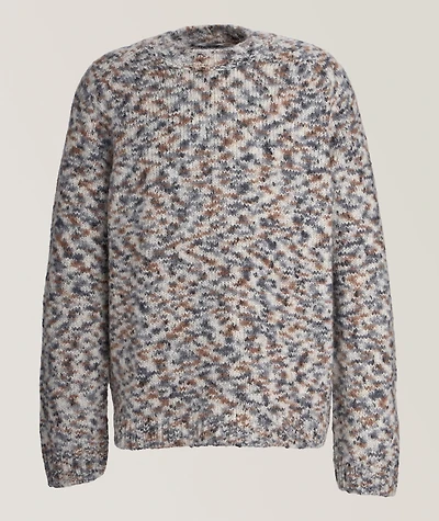 Multi-Colour Mohair-Blend Crewneck Sweater