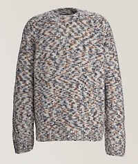 Multi-Colour Mohair-Blend Crewneck Sweater