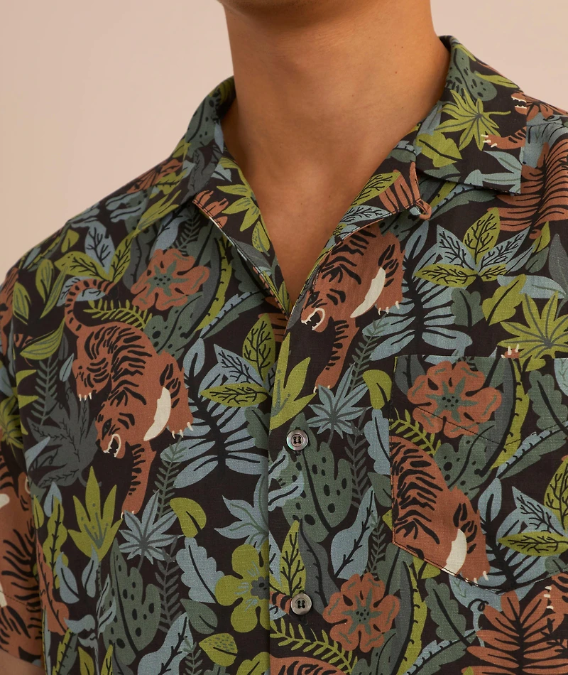Roy Floral Tiger Shirt