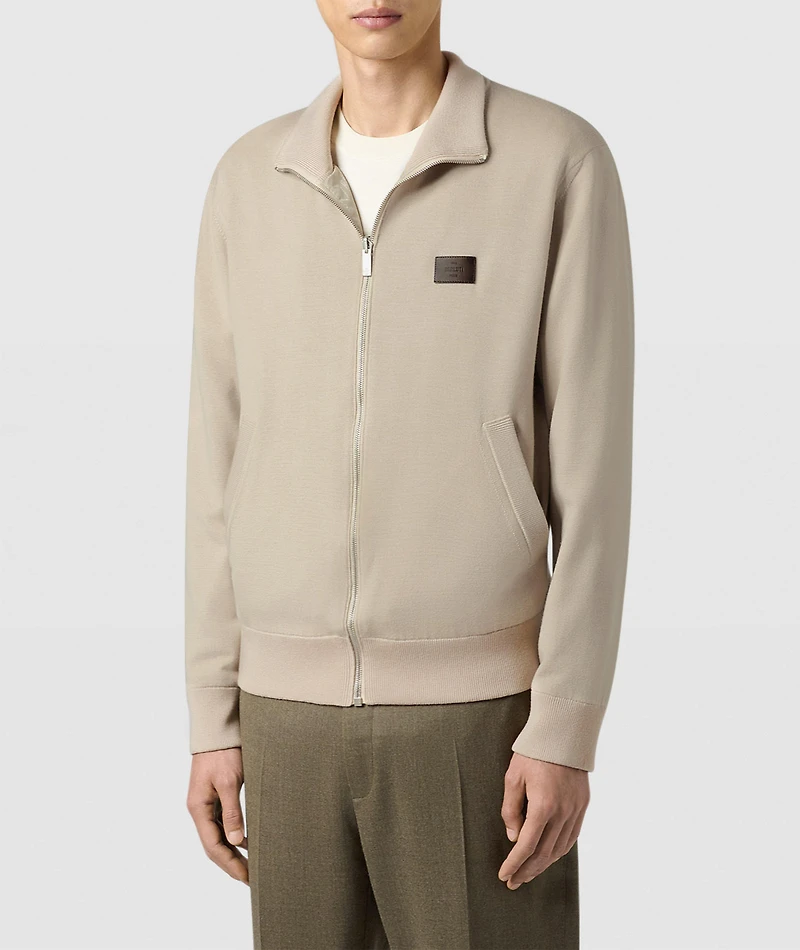 Reversible Scritto Wool Tracksuit Jacket