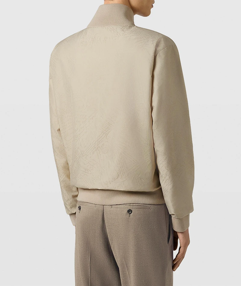Reversible Scritto Wool Tracksuit Jacket