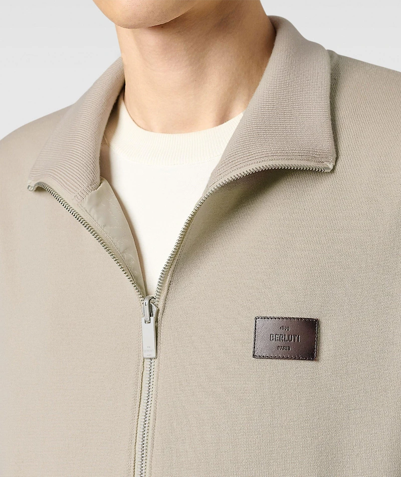 Reversible Scritto Wool Tracksuit Jacket