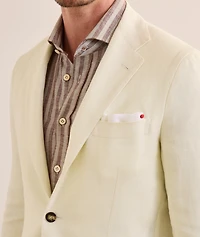 Linen-Silk-Cotton Twill Sport Jacket
