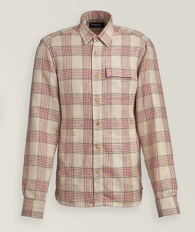 Check Linen-Silk-Cotton Overshirt