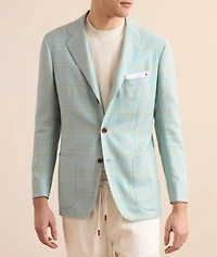 Windowpane Cashmere-Blend Sport Jacket