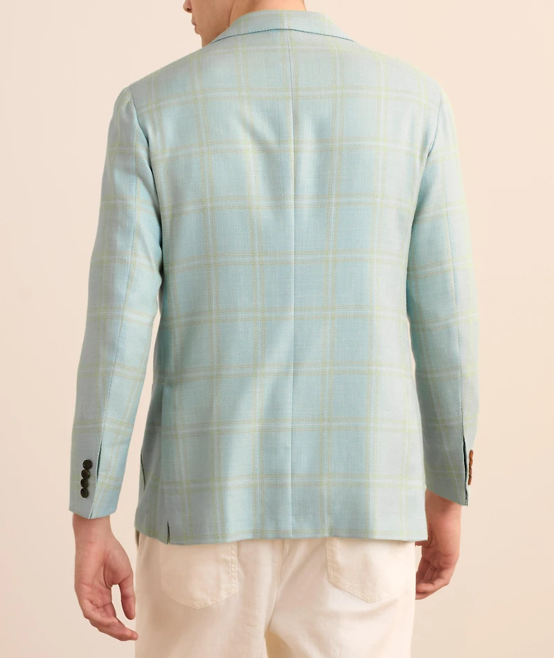 Windowpane Cashmere-Blend Sport Jacket