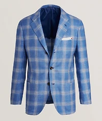 Cashmere-Blend Windowpane Sport Jacket