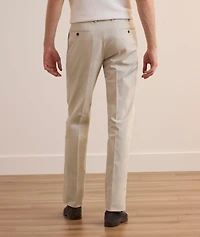 Stretch-Cotton Double-Pleated Dress Pants