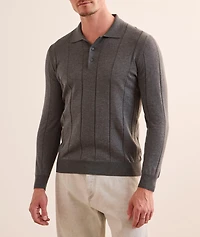 Cotton Wide Rib-Knit Polo