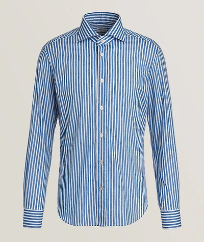 Watercolour Stripe Cotton Shirt