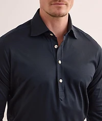 Long Placket Cotton Polo