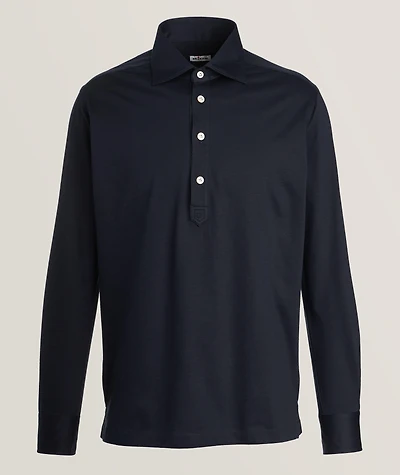 Long Placket Cotton Polo