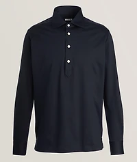 Long Placket Cotton Polo