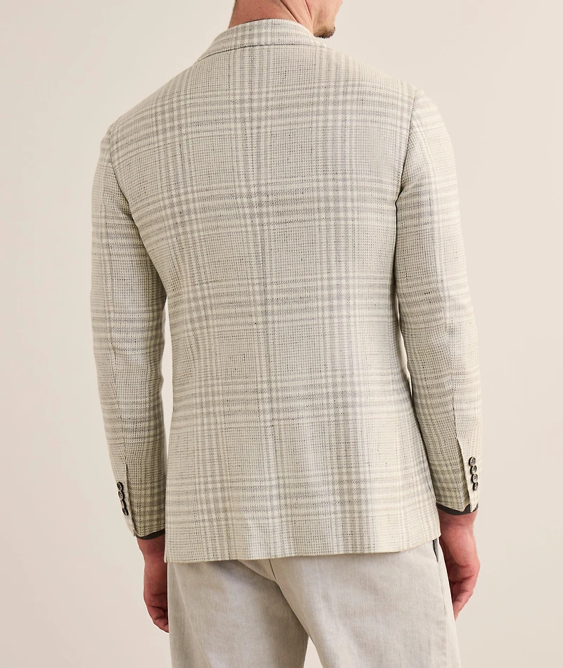 Plaid Wool-Blend Sport Jacket