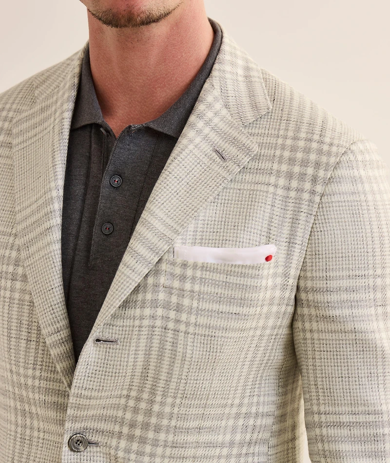 Plaid Wool-Blend Sport Jacket