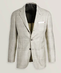 Plaid Wool-Blend Sport Jacket