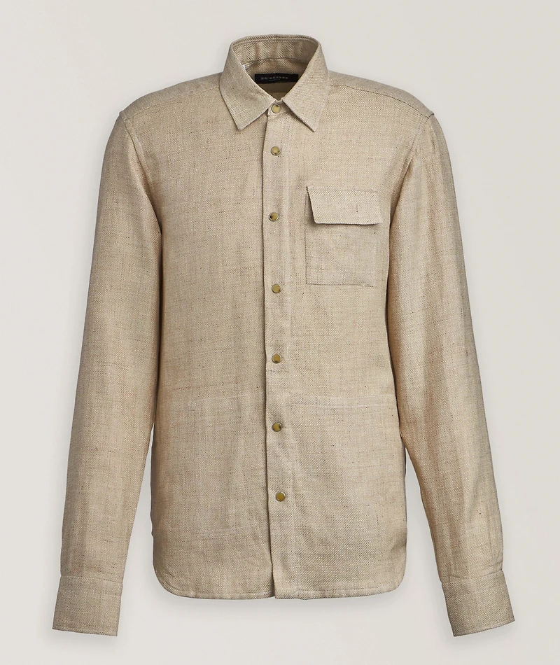 Linen-Silk-Cotton Overshirt