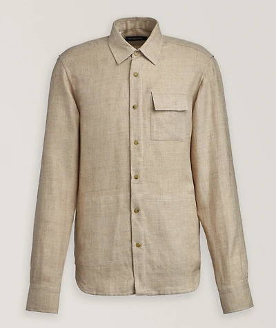 Linen-Silk-Cotton Overshirt