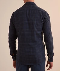 Mélange Checked Wool-Blend Overshirt