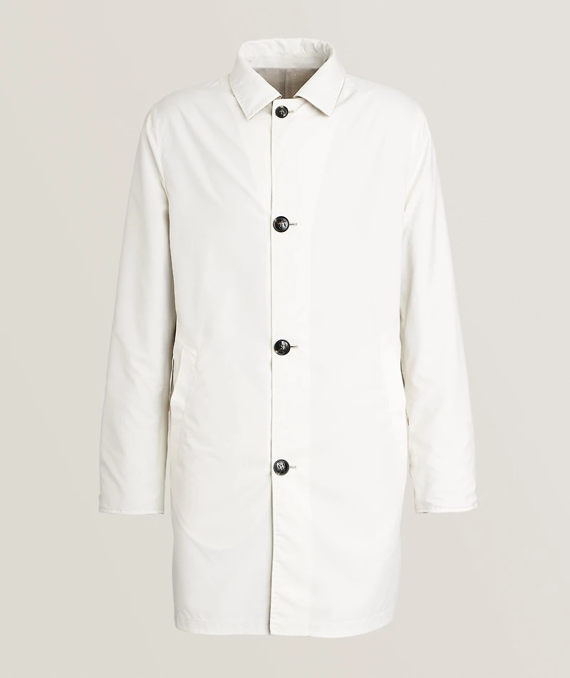Reversible Linen-Nylon Raincoat
